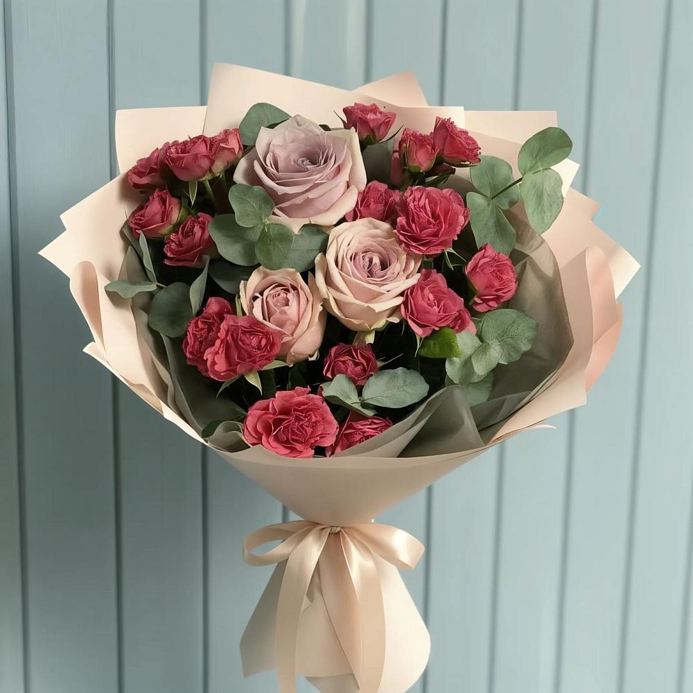 Букет цветов из: Гвоздики и Розы в Хатассах