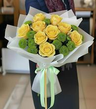 Букет цветов из:  Хризантемы и Розы #REPLACE_PRED# Хатассах