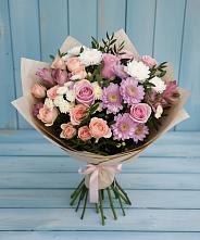 Букет цветов из:  Хризантемы, Розы и Альстромерии в Хатассах