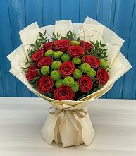 Букет цветов из:  Розы и Хризантемы #REPLACE_PRED# Хатассах