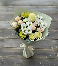 Букет цветов из:  Альстромерии, Розы и Хризантемы в Хатассах