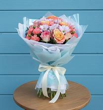 Букет цветов из:  Хризантемы и Розы в Хатассах