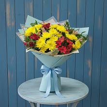 Букет цветов из:  Альстромерии и Хризантемы в Хатассах