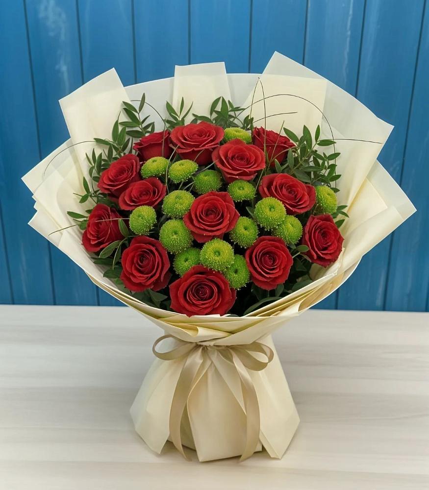 Букет цветов из: Розы и Хризантемы в Хатассах