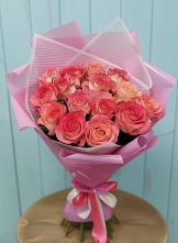 Букет 15 Розовых роз Равель в Хатассах