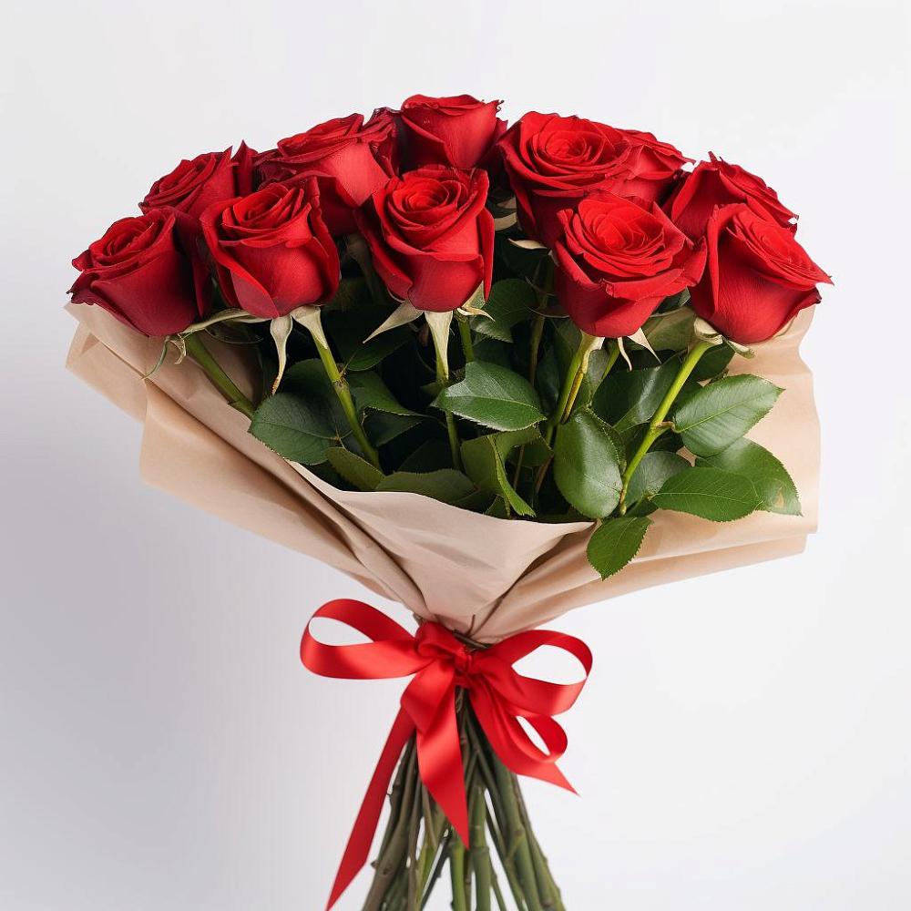 Букет 11 Красных роз Эдлесс Лав в Хатассах